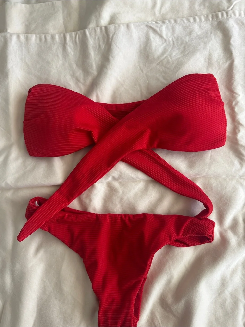 Lahana Bandeau Tie-Front Bikini Set